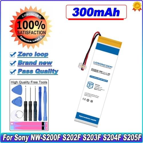 300mAh Battery For Sony Walkmen NW-S200F S202F S203F S204F S205F MP3 Batteries
