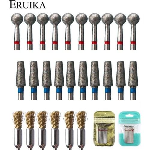 10pcs/Set Diamond Nail Drill Bit Electric Milling Cutters Pedicure Manicure Files Cuticle Rotary Burr Nail Tools Accessories