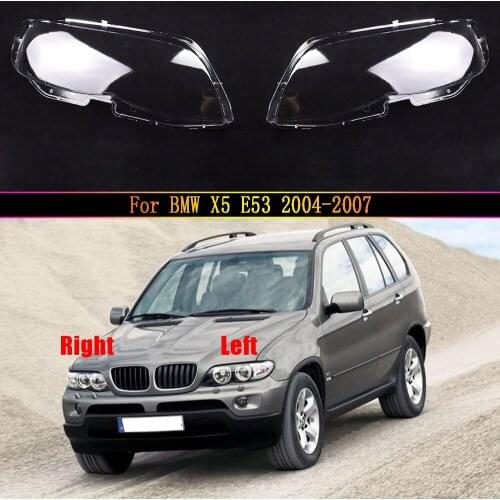Car Headlight Lens For BMW X5 E53 2004 2005 2006 2007 Car Headlight Headlamp Lens Auto Shell Cover Driver & Passenger Side