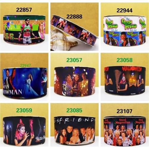 Free shipping 10 yards cartoon printed grosgrain ribbon 22857
