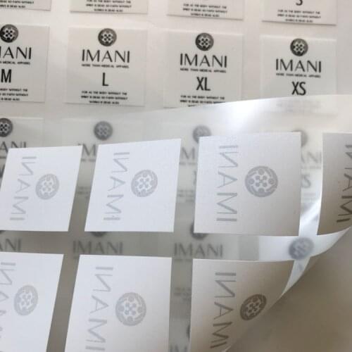 Factory price heat transfer size labels iron on logo garment wash care label