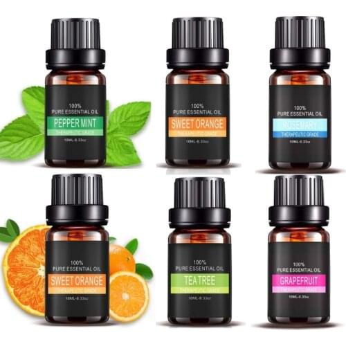 Pure Plant Essential Oil For Aromatic Aromatherapy Diffusers Aroma Oils Lavender Lemongrass Tree Oil Natural Massage Relax
