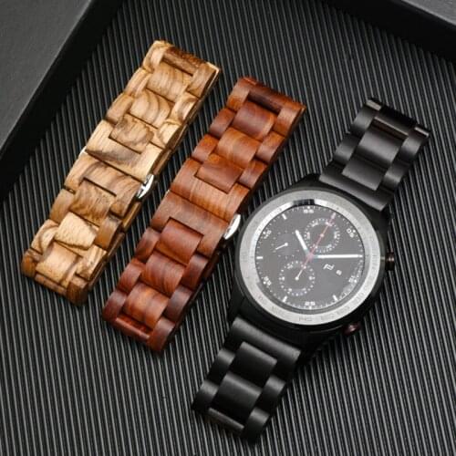 For Samsung Galaxy Watch Gear S3 frontier band 46mm 42mm Natural wood Strap for huawei watch gt 2 active 2 40mm 44mm correa belt