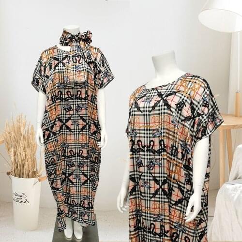 European And American Middle East Clothing Ethnic Style Plus Size Dress Muslim Female Robe Skirt With Turban Abaya Long Skirt