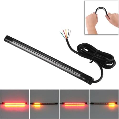 Motorcycle Flexible Light 32LED Taillights Motorbike Brake Lamp Led Turn Signal Strip ATV Tail Stop For Harley For Yamaha Suzuki