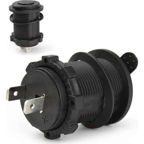 DC 12V 24V Motorcycle Cigarette Lighter Plug Plastic Waterproof Heat Resistant Car Boat Tractor Power Outlet Socket Universal