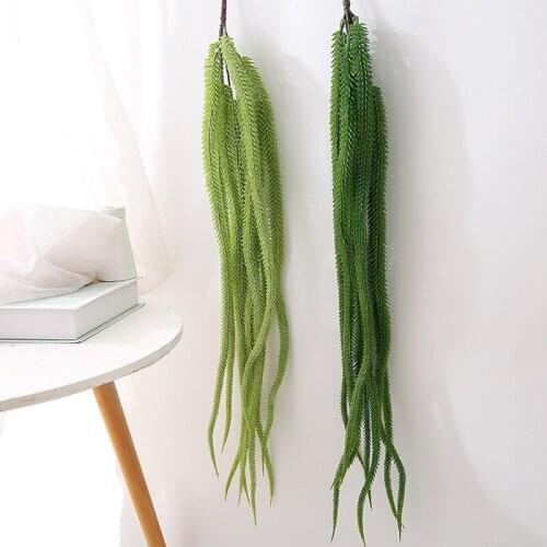 Simulation Pine Grass Vine Photography Props Decoration DIY Wedding Green Plant Wall Hanging Fake Plastic Rattan