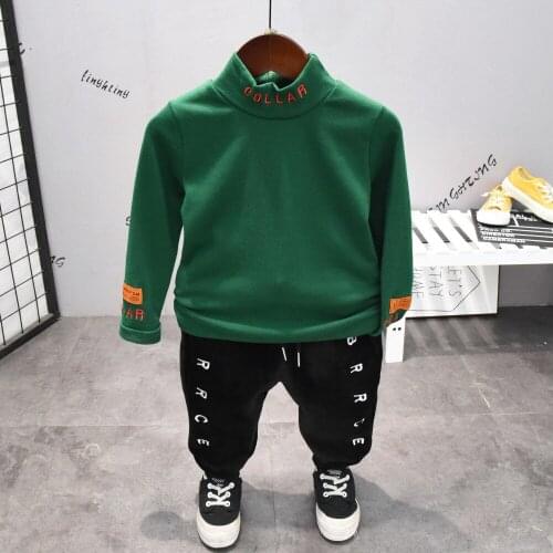 Soft Cotton Baby Boys Clothes Set Autumn Winter Baby Clothing Long Sleeve Tops+Pants 2 Pcs Infant Sport Suit Children Outfits