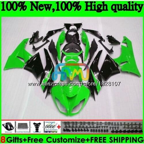 Body For KAWASAKI ZX636 ZX600 ZX-6R ZX 6R ZX 636 600CC 9BS.73 ZX-636 ZX6R Green black 09 10 11 12 2009 2010 2011 2012 Fairing