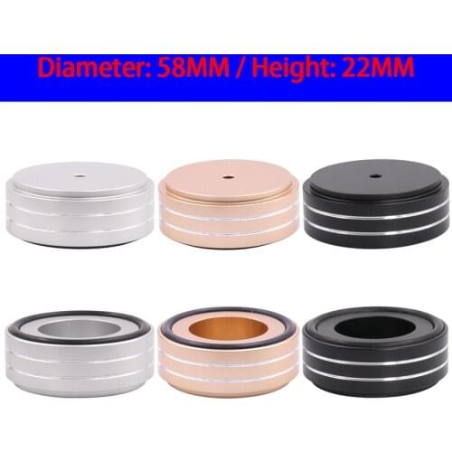 KYYSLB 58*22MM Power Amplifier Shock Absorber Feet Solid Aluminum Alloy CD Amplifier Preamp Feet Audio Feet