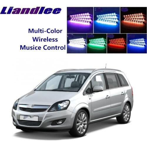 LiandLee For Opel Zafira B 2005~2011 Car Interior UnderDash FootWell Seat Accent Music Rhythm Ambient Light