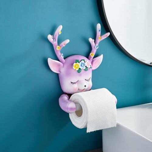 GY Creative Cute Toilet Face Cloth Roll Tissue Box Punch-Free Toilet Wall Hanging Household Toilet Paper Box Storage Rack