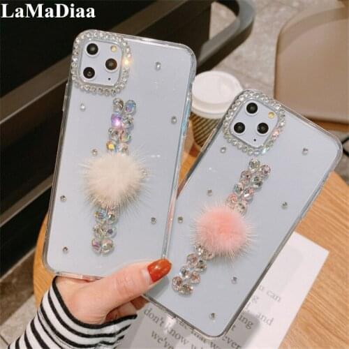 Luxury Cute 3D Bling Crystal Diamonds Rhinestone Soft Back Case Cover For iphone 11 12 mini Pro MAX X XS MAX XR 6 7 8 PLUS