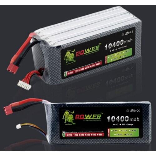 1 adet Orijinal Aslan Guc Lipo Pil 6 S 22.2 V 10400 MAH 25C Lipo pil RC Helikopter 6 Kanal Trex Akku RC Tekne Icin freeship