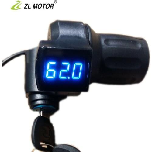 Half throttle for bicycle scooter 36V48V72v Digital data display / Ignition ON/OFF key universal type handle grip G-L079