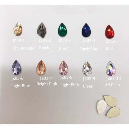 20pcs/Bag-Clear Nail Art Rhinestone Water-Drop Designs Crystal Rhinestone 5x8mm Jewelry Rhinestone Nail Art Accessory Decoration