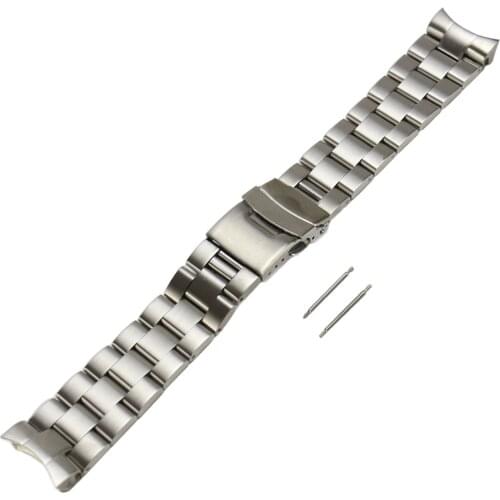 22mm Solid Curved End Watch Strap Band Bracelet Fit For SKX007 SKX009 7002 Watch