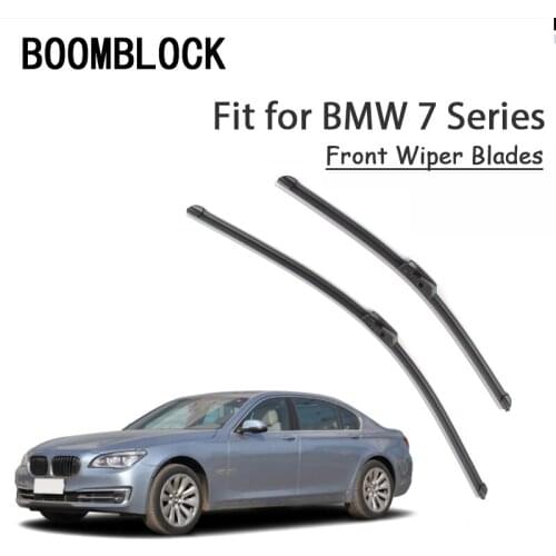 BOOMBLOCK 2PCS High Quality Front Windshield Wiper Blades For 7-series BMW F01 E68 F02 E67 F03 E66 F04 E65 Accessories