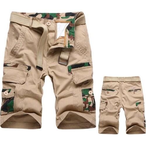 2021 New Camouflage Camo Cargo Shorts Casual Shorts Male Loose Work Shorts Military Short Pants Multiple Styles No Belt