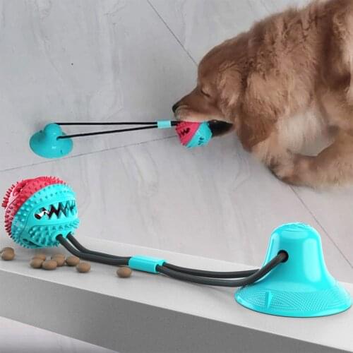 Pet Dog Toys Silicon Suction Cup Tug Pet Toy Dogs Push Ball Toy Pet Tooth Cleaning Dog Toothbrush for Puppy Small Dog Biting Toy