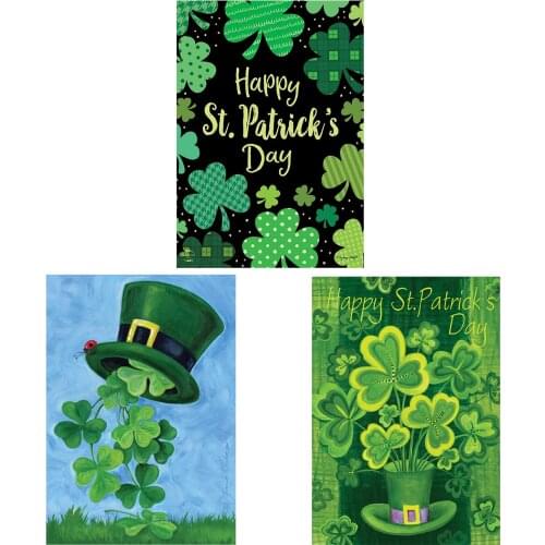 St Patricks Day Decorations Garden Flag Shamrock Flag For Outdoor Yard Home Decorations