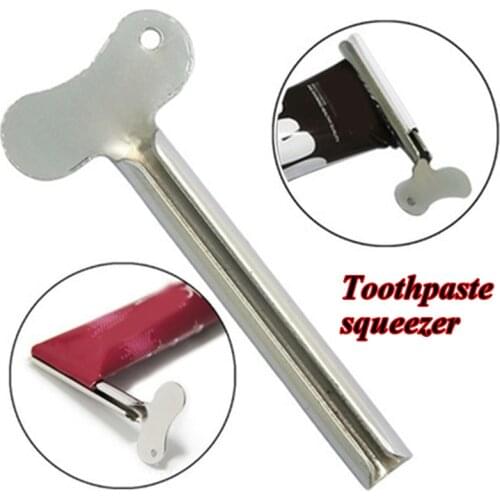 Metal Toothpaste Squeezer Tube Stainless Steel Multifunctional Facial Cleanser Toothpaste Tube Rolling Press Squeezer Dispenser