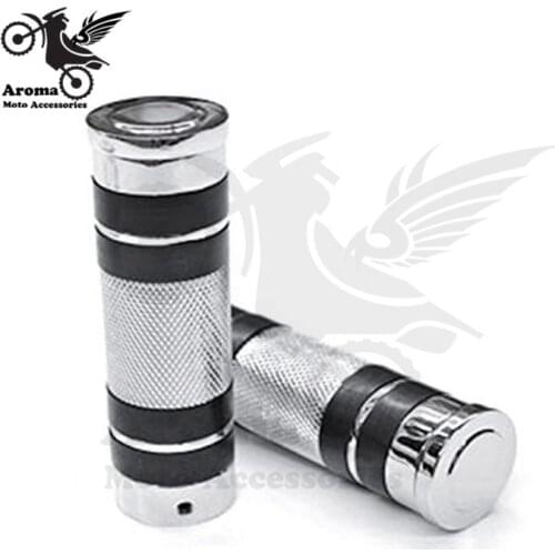 High quality antiskid non slip silver metal moto handle grips for Harley Davidson motorcycle handlebar for harley motorbik grip