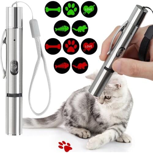 Laser Sight Pointer Projection Funny Cat Stick USB Charging Funny Cat Stick Pet Kitten Interactive Cat Scratching Supplies