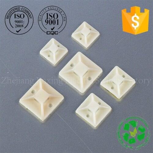 ZHEJIN 250 Pcs 40mm x 40mm Self Adhesive Cable Tie Mount Base Holders Natural