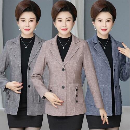 Female Clothes Spring and Autumn Short Coat Lady Elegant Blazers and Jackets Coat For Women Long Sleeve Outerwear XL- 5XL R463
