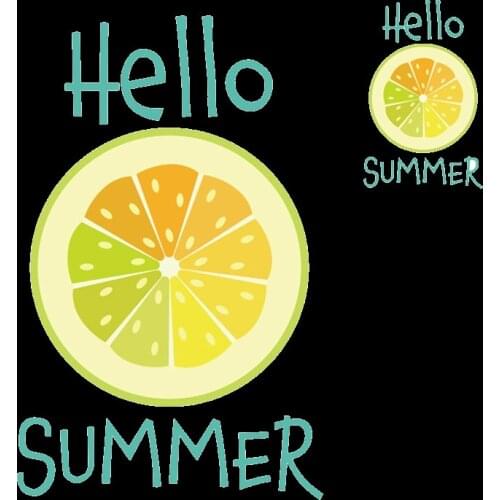 1PCS Cartoon Lemon letter Summer Heat Transfer Fruit Patches By Household Irons for Clothing Decor