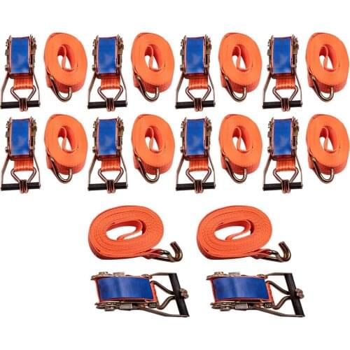 10 Sets 5 ton Claw Hook Cargo Ratchet Lashing Tie 6m 5000kg Down Restraint Straps Discovery Ratchet Strap J Hook lashing strap