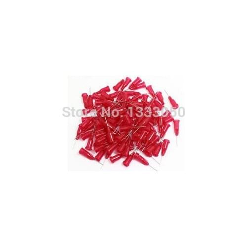 100 Pcs Dispenser 25 Gage 0 5mm OD Glue Liquid Dispensing Needles Tips