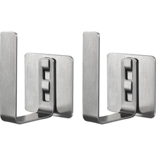 2PCS Pot Lid Rack Cutting Board Rack No Drilling Self-adhesive Wall Mount Stainless Steel Pot Lid Holder Stand Kitchen Organizer