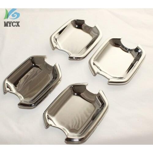 4PCS Abs Chrome plated Door Handle Bowl Covers Trim FOR Mitsubishi Pajero V73 2001 Accessories Car Modification