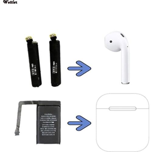 Real 25mAh GOKY93mWhA1604 Replace Battery For Air pods 1st 2nd A1604 A1523 A1722 A2032 A2031 For Air Pods1 For AirPods 2 Battery