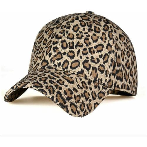 Men Womens Leopard Baseball Caps Sports Dance Party Hats Snapback Sun Hats Hip-Hop Adjustable Caps Gold Gray