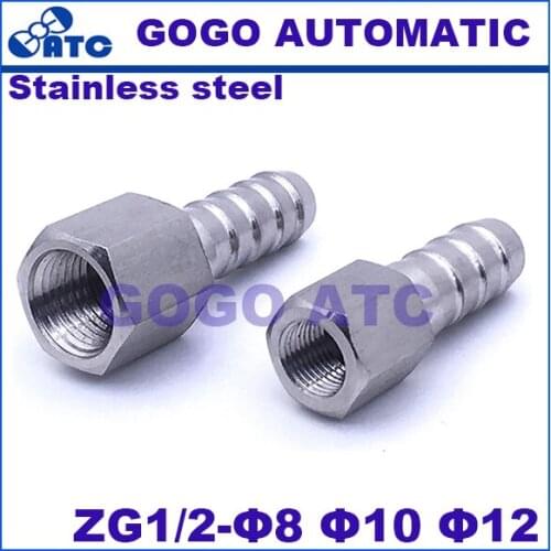 Quick coupler Pagoda joints ZG1/2'',O.D 8 10 12 mm hose tupe female thread stainless steel 304 Hexagonal connector fitting