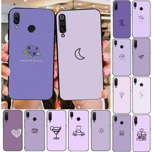 Purple background pattern Phone Case For Redmi note 8Pro 8T 9 Redmi note 6pro 7 7A 6 6A 8 5plus note 9 pro Back Coque