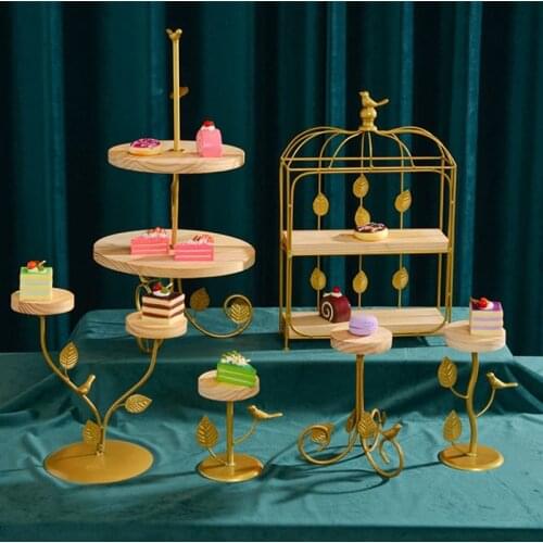 Luxury Cupcake Stand Holder Wooden Tray Wedding Dessert Display Stand Cake Decorating Tools Wedding Decor Event Party Supplies