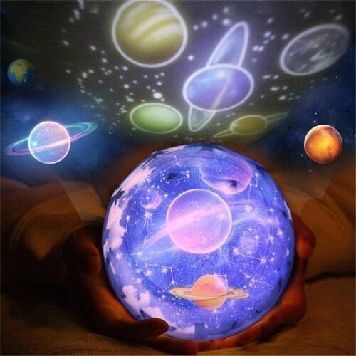 Children Night Light Rotate Star Projector Universe LED Lamp Romantic Flashing Starry Novelty Night Lamp Kid Baby Christmas Gift