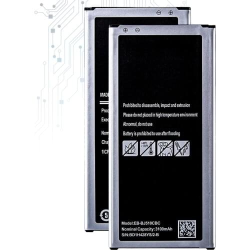 For SAMSUNG Phone Battery EB-BJ510CBC EB-BJ510CBE For Samsung GALAXY J5 2016 SM-J510 j5109 j5108 J5 Battery 3100mAh