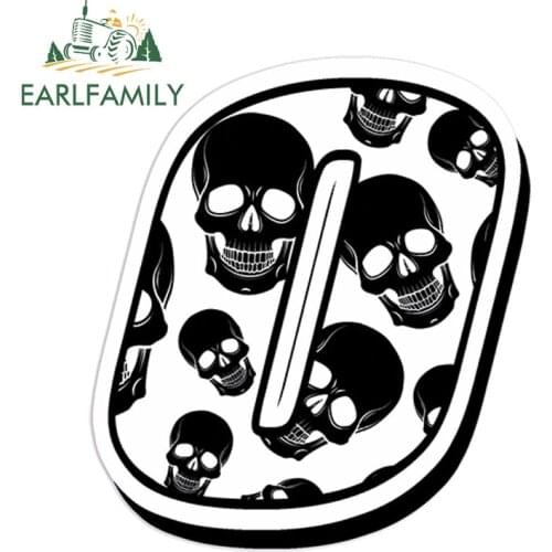EARLFAMILY 13cm x 10cm Car Styling Racing Numbers Vinyl Skull Stickers Motocross Rally Auto Moto GP Car Bike ATV Car Sticker