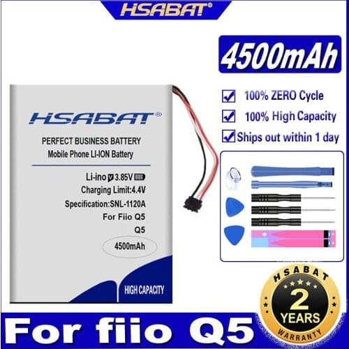 HSABAT 874866 4500mAh Battery for Fiio Q5 Amplifier Li-po Polymer Rechargeable Accumulator Pack Replacement Batteries