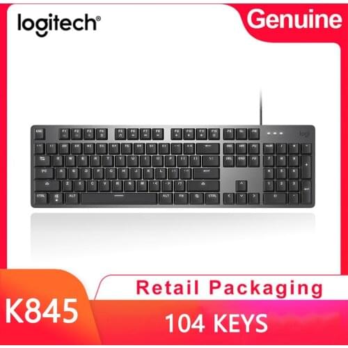 Logitech k845 gaming mechanical keyboard Cherry MX switch 104-key typing backlit full keys, used for notebook and tablet PC
