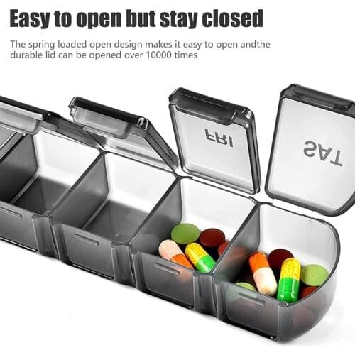 1Pc 7 Days Pill Medicine Box Weekly Tablet Holder Storage Organizer Container Case Pill Box Storage First Aid Kit Container