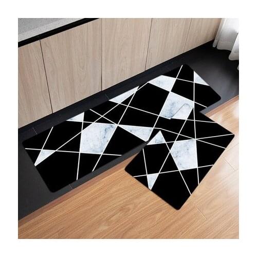 Nordic kitchen mats oil-proof waterproof bathroom toilet anti-slip mats door mats home bedroom strip carpet