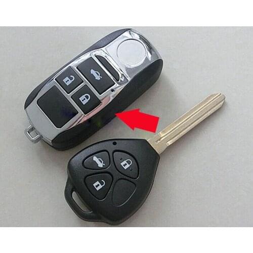 Modified Folding Flip Remote Key Shell For Toyota Camry Corolla RAV4 Reiz With 3 Button 5PCS/lot