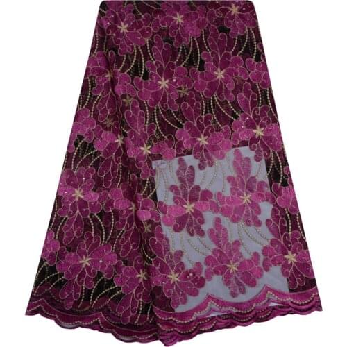 Nigerian Rose Lace Fabrics For Wedding African Tulle Lace Fabric New African Lace Fabric With Stones French Lace Fabric S1130