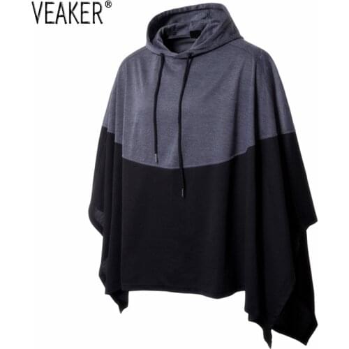 2019 New Men Unisex Hoodies Hooded Coat Male Hip Hop Mantle Sweatshirts Hoodies Long Sleeves Cloak Jacket Outwear M-2XL